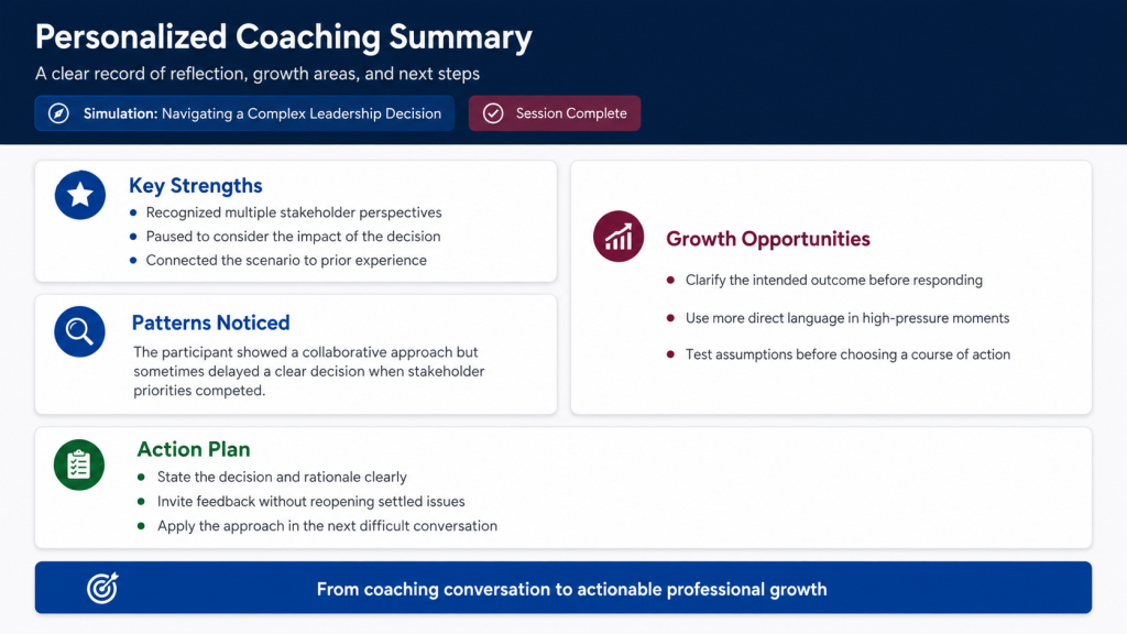 Personalized Coaching Summary